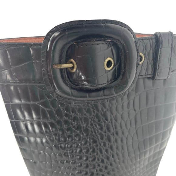 Moschino Alligator Kitten Buckle Accent Heeled Boots Size Euro 36, US 6.0 - Picture 6 of 13